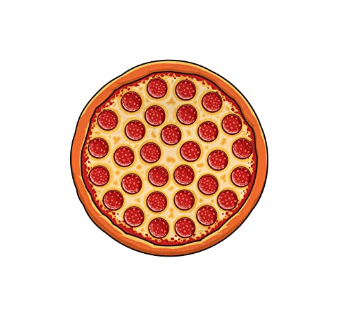 BigMouth Inc Strandtuch in Form Einer Pizza, Polyester, Mehrfarbig, 152 x 152 x 1 cm von BigMouth