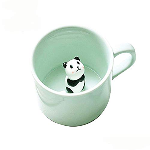 BigNoseDeer Kaffee-Milch-Tee-Keramik-Becher - 3D Tier-Morgen-Schale Morgengetränk und Hochzeiten, Geburtstage, Vatertag (Panda) von BigNoseDeer