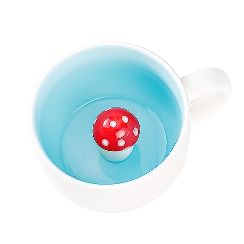 Pilz Keramik Tasse Lustig Personalisiert, Kawaii Süße Coole Sachen Kaffeebecher Cappuccino Lustige Tassen Personalisierte Dankeschön Beste Freundin Geschenke für Frauen, Männer, Mädchen von BigNoseDeer