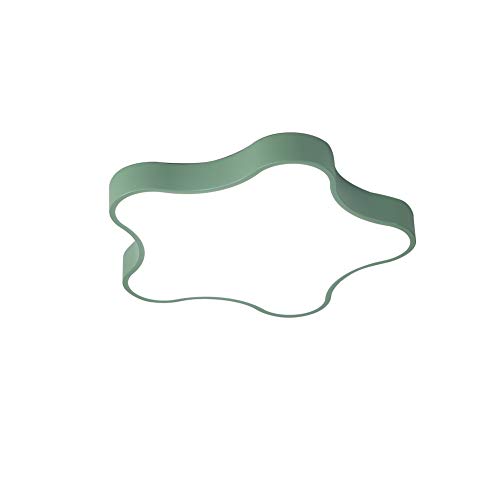 BigPinwheel einfache Stern LED bunte Macaron Deckenleuchte, 3 Farbtemperaturen, nordischen modernen Stil Unterputz Kreative Deckenleuchte für Kinderzimmer, Schlafzimmer, Bad, Wohnzimmer (Green, 47cm) von BigPinwheel