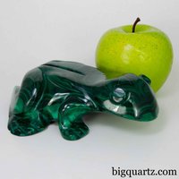 Große Malachit Frosch Skulptur, 2, 5 Pfund | Kongo #d1031 von BigQuartz