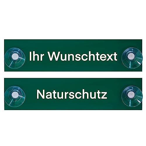 Hinweis Schild Saugnapfschild Landwirtschaft, Forstbetrieb, Jagdbetrieb, Hundeführer, Forstwirtschaft Grün 200x50 mm (Naturschutz) von BigTrend24