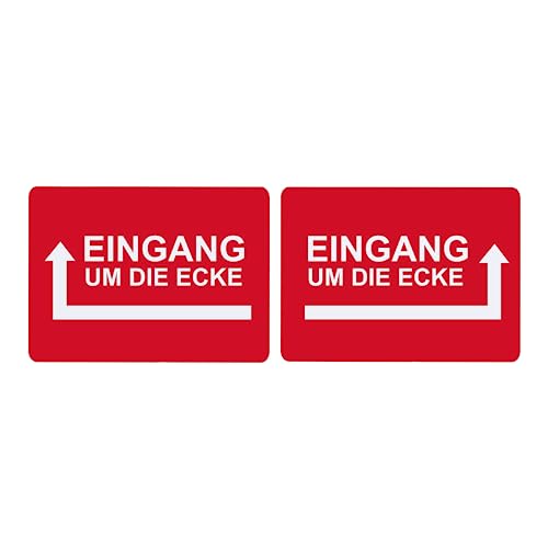 Hinweisschild Eingang um die Ecke Pfeil Links Rechts Selbstklebend Rot Hinweisschild Eingang um die Ecke Pfeil Links Rechts Selbstklebend Rot von BigTrend24