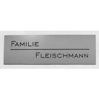 Klingelschild Türschild Briefkastenschild Namensschild Strich Mitte Individuelle Gravur Klebend 9 Farben von BigTrend24