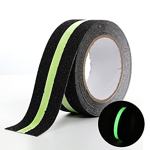 BigTron Premium-Qualität Antirutsch Klebeband 10m * 5cm, Leuchtband Streifen Wasserdichtes Selbstklebendes Anti-upturned Tape für Treppen/Schritte von BigTron
