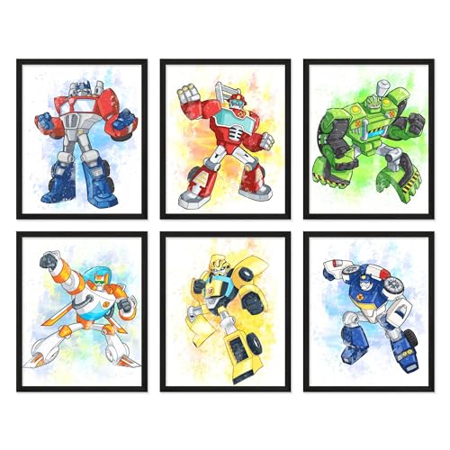 BigWigPrints Transformers Prints Wanddekoration, 20,3 x 25,4 cm, 6 Stück von BigWigPrints