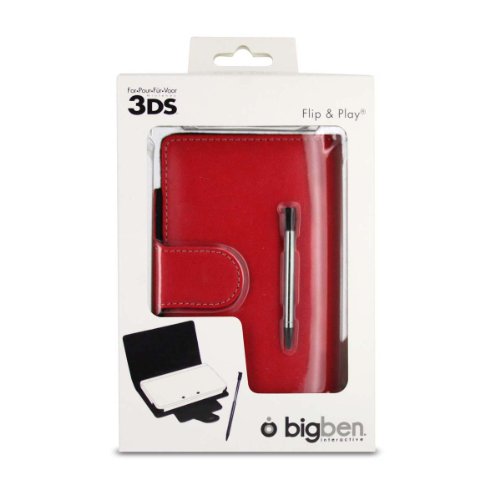 Bigben Interactive Red Flip & Play Protector + verstellbare Eingabestifte, Zubehörset für Nintendo 3DS von Bigben Interactive