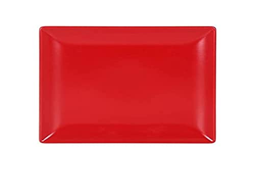 Bigbuy Cooking S2206888 Dessertteller Ming Ii Rot, quadratisch, 21 x 21 x 2 cm von Bigbuy Cooking