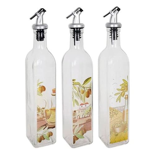 Bigbuy Cooking S2207222 Ölflasche aus Glas mit Dosierdeckel, 500 ml von Bigbuy Cooking