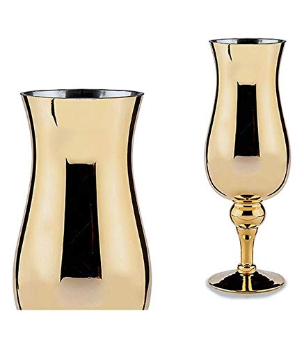 Bigbuy Home S3603448 Teelichthalter Glas, Gold, 13.5 x 35 x 13.5 cm von Bigbuy Home