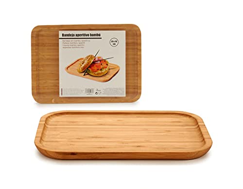 Bigbuy Home S3605333 Snacktablett, Bambus, 18 x 1,5 x 25 cm, Bambus Bigbuy Home S3605333 Snacktablett, Bambus, 18 x 1,5 x 25 cm, Bambus von Bigbuy Home