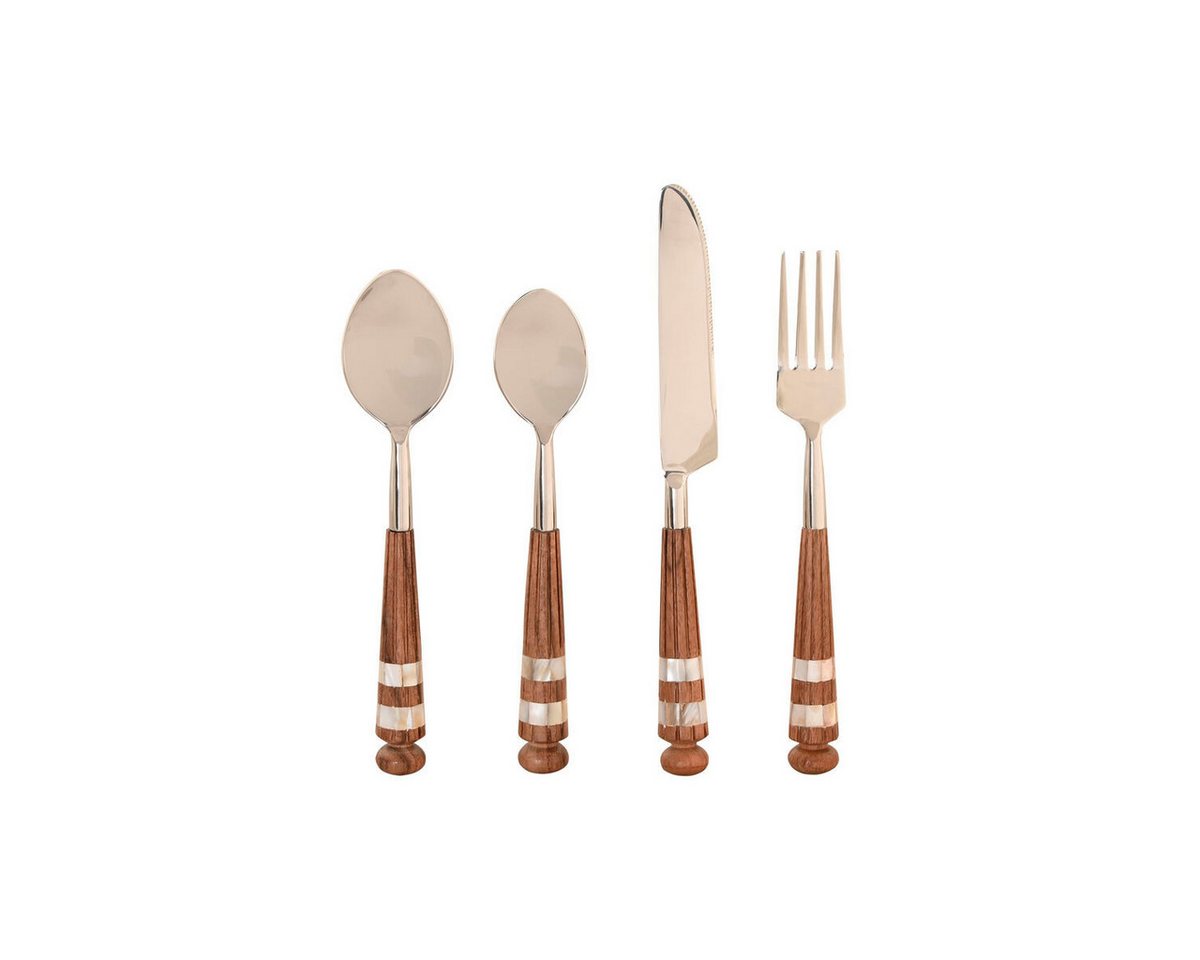 Bigbuy Besteck-Set Besteck SanLove Weiß Silberfarben natürlich Edelstahl Akazienholz 4,5, Edelstahl Bigbuy Besteck-Set Besteck SanLove Weiß Silberfarben natürlich Edelstahl Akazienholz 4,5, Edelstahl von Bigbuy
