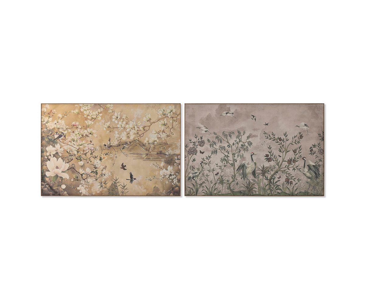 Bigbuy Bild Bild SanLove Gelb Weiß Blomster Orientalisch 120 x 3 x 80 cm 2 Stück von Bigbuy