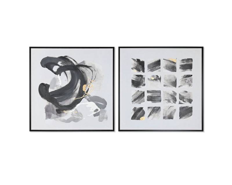 Bigbuy Bild Leinwand SanLov Weiß Schwarz polystyrol Leinwand abstrakt Moderne 104 von Bigbuy
