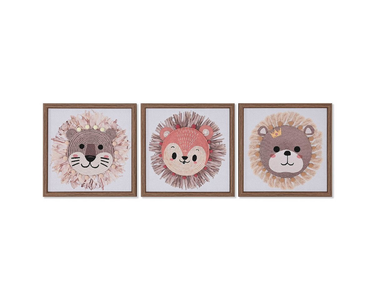 Bigbuy Bild Leinwand SanLov Weiß natürlich Für Kinder tiere 30 x 2,6 x 30 cm 3 Stü Bigbuy Bild Leinwand SanLov Weiß natürlich Für Kinder tiere 30 x 2,6 x 30 cm 3 Stü von Bigbuy