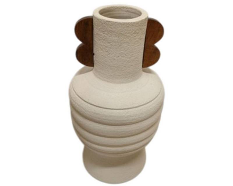 Bigbuy Dekovase Vase Home Braun Beige Terrakotta Mango-Holz 28 x 28 x 33 cm von Bigbuy