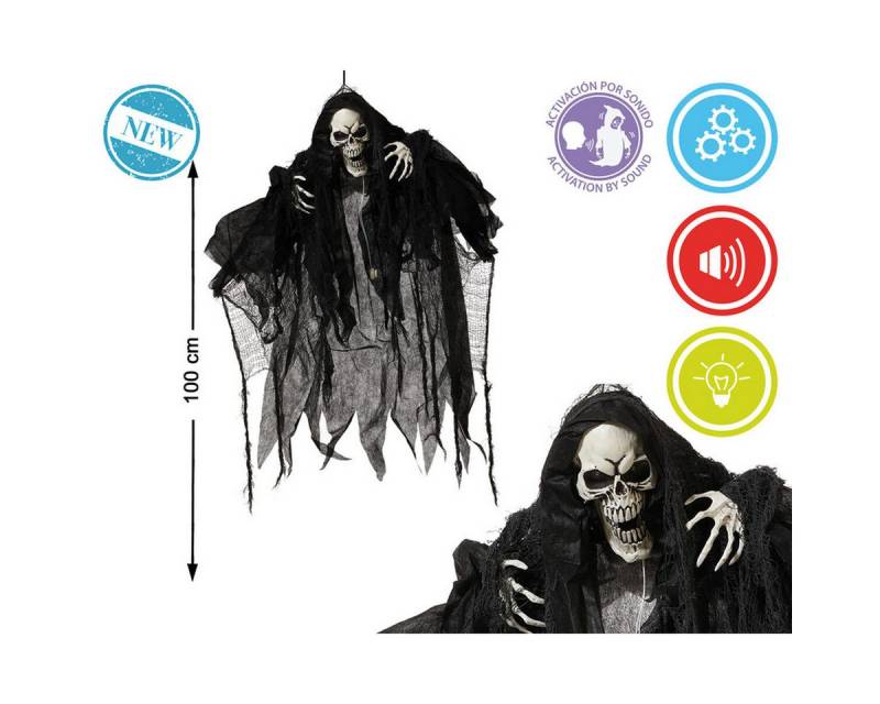 Bigbuy Hängedekoration Halloween-Dekoration Skelett 100 x 90 cm Bigbuy Hängedekoration Halloween-Dekoration Skelett 100 x 90 cm von Bigbuy
