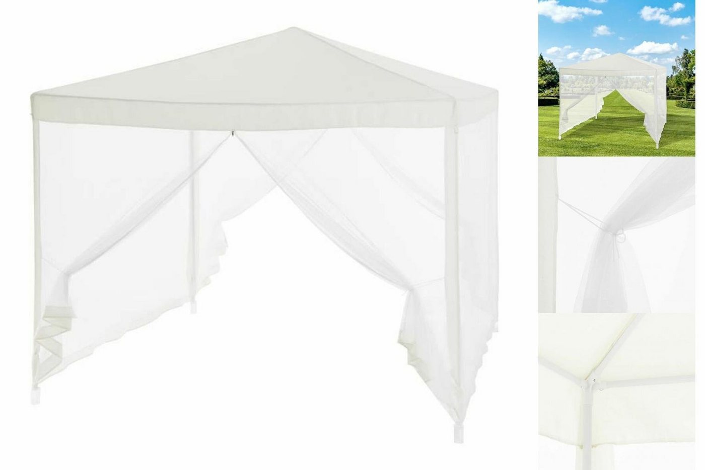 Bigbuy Pavillon Pavillon Gartenlaube 140 Stahl 100 polyester 3 x 3 m Weiß Garten Part von Bigbuy