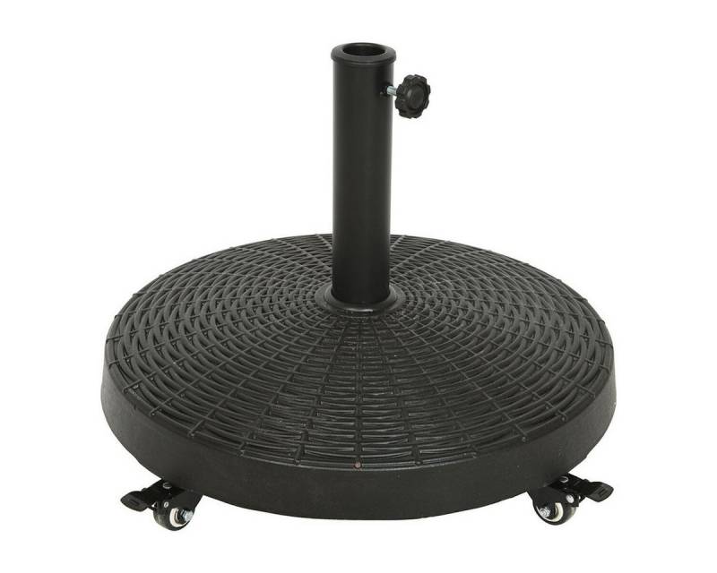 Bigbuy Schirmhalter Sonnenschirmständer Schirmständer Schirmfuß Schwarz Polyäthylen Stahl von Bigbuy