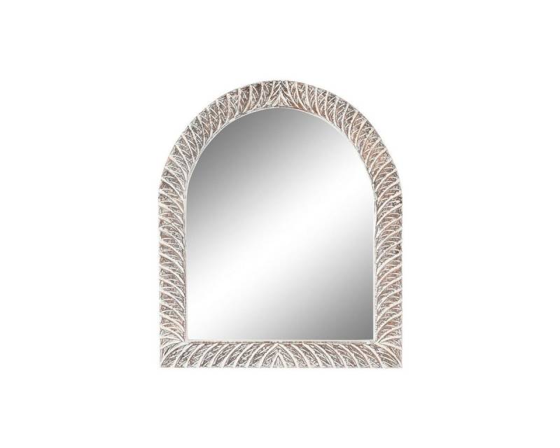 Bigbuy Spiegel Spiegel Wandspiegel Weiß Braun Mango-Holz Decapé Schnitzerei 75 x 4 x von Bigbuy