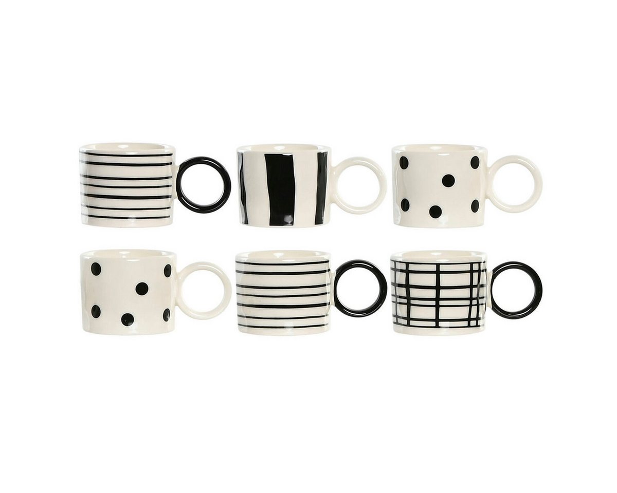 Bigbuy Tasse Kaffeetasse Tasse Kaffeebecher Home Weiß Schwarz Porzellan 90 ml, Porzellan Bigbuy Tasse Kaffeetasse Tasse Kaffeebecher Home Weiß Schwarz Porzellan 90 ml, Porzellan von Bigbuy