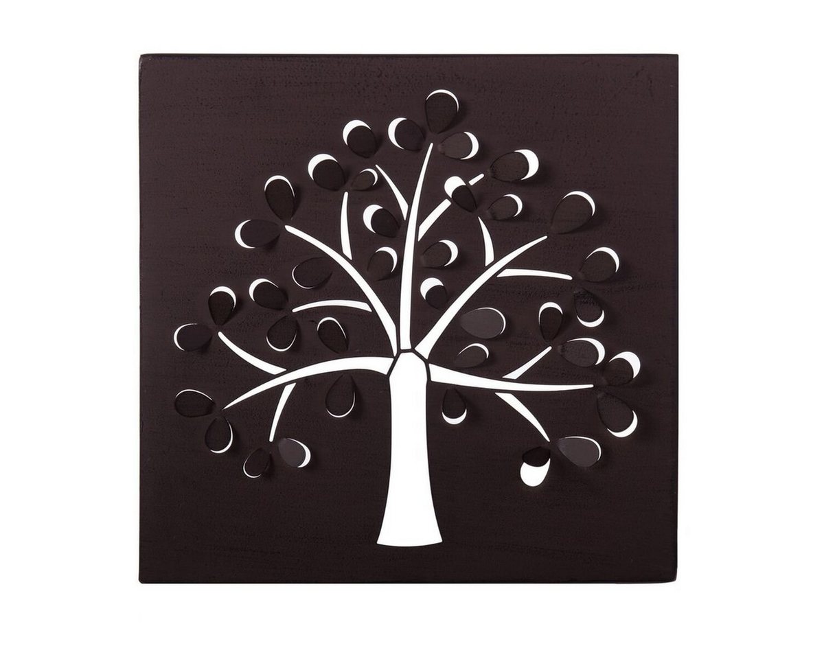 Bigbuy Wanddekoobjekt Bild Baum 29,85 x 2,5 x 29,85 cm Metall Braun von Bigbuy