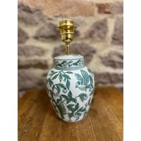 Lampenfuß, Lampensockel Grün Mit Papagei Und Blumen von BiggiesBestLampen