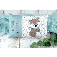 Sofortkauf, Personalisiertes Kinderkissen Zur Geburt Oder Taufe. Mit Dem Motiv Fuchs Aus Baumwollstoff Für Mädchen Und Jungen Mit Sofortkauf, Personalisiertes Kinderkissen Zur Geburt Oder Taufe. Mit Dem Motiv Fuchs Aus Baumwollstoff Für Mädchen Und Jungen Mit von BiggisDesign