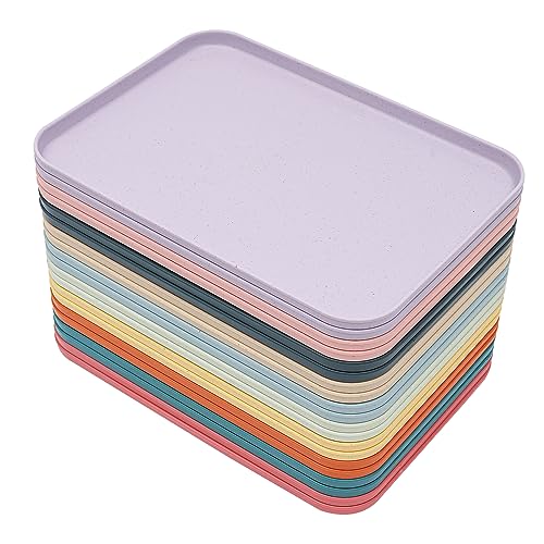20 Stück Kunststofftablett Serviertabletts Tablett Aus Kunststoff Rechteckig Serving Tray Stapelbar Fast Food Tabletts,Für Häuser, Restaurants, Küchen, Hotels,31 * 22cm 20 Stück Kunststofftablett Serviertabletts Tablett Aus Kunststoff Rechteckig Serving Tray Stapelbar Fast Food Tabletts,Für Häuser, Restaurants, Küchen, Hotels,31 * 22cm von Biggittig