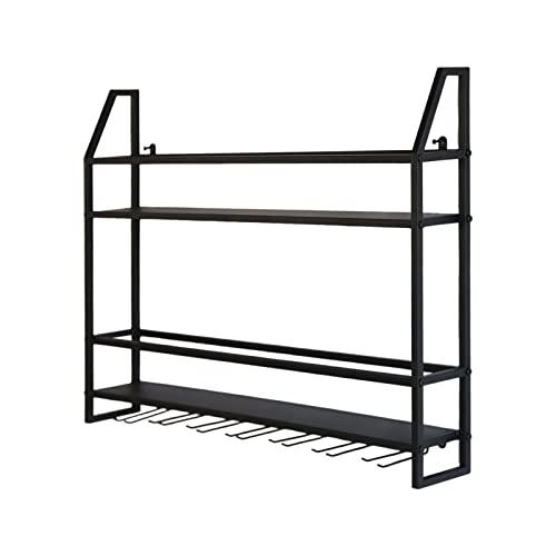 Biggittig Weinregal mit Glashalter Weinregal Wand Doppelschicht Weinregal Metall 12 Flaschen 7 Kelche Aufnahme von Schnapsregal, Geeignet für Bar, Esszimmer, Wohnzimmer Biggittig Weinregal mit Glashalter Weinregal Wand Doppelschicht Weinregal Metall 12 Flaschen 7 Kelche Aufnahme von Schnapsregal, Geeignet für Bar, Esszimmer, Wohnzimmer von Biggittig