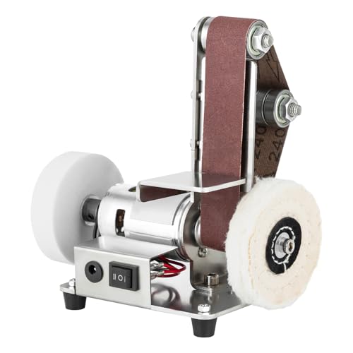 Mini Bandschleifer, 7 Gang Elektrische Tischschleifmaschine mit Polierscheibe und Schleifscheibe, DIY Schleifmaschine Inkl. 20 Teiligen Schleifbändern für Holzbearbeitung Mini Bandschleifer, 7 Gang Elektrische Tischschleifmaschine mit Polierscheibe und Schleifscheibe, DIY Schleifmaschine Inkl. 20 Teiligen Schleifbändern für Holzbearbeitung von Biggittig