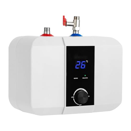 Mini Elektrische Wassererhitzer, 6L Warmwasserspeicher Untertisch Boiler mit LED-Anzeige und Temperaturregler, 0-65℃ Druckfest Küche Wasserboiler für Küchen 33x23x24cm Mini Elektrische Wassererhitzer, 6L Warmwasserspeicher Untertisch Boiler mit LED-Anzeige und Temperaturregler, 0-65℃ Druckfest Küche Wasserboiler für Küchen 33x23x24cm von Biggittig