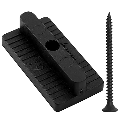 100 Stück WPC Clips 6mm Versteckte Befestigung Abstandshalter Clip aus Kunststoff für WPC Terrassendielen Terrassenclips mit Schrauben für die Verschraubung von Dielen von Bigingjia