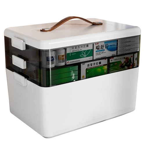 3 Regal Medikamenten Aufbewahrung ,Medizinbox,Hausapotheke Box Medizinkoffer,medikamenten organizer,Mehrzweck Organizer Box,Aufbewahrungsboxen mit Deckel Groß Box Abschließbar,Erste Hilfe Kasten 3 Regal Medikamenten Aufbewahrung ,Medizinbox,Hausapotheke Box Medizinkoffer,medikamenten organizer,Mehrzweck Organizer Box,Aufbewahrungsboxen mit Deckel Groß Box Abschließbar,Erste Hilfe Kasten von Bigingjia