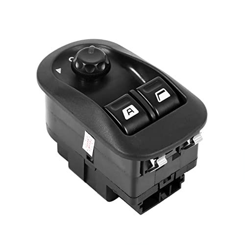 BigKing Elektrischer Fensterheberknopf Professionelle Seitenspiegelsteuerung Schalter für Citroen Peugeot 206, Drucktaste, Manuell, Schwarz von BigKing