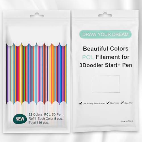 Biglumin 110pcs 3D Doodler Pen Nachfüllungen 22 Farben 2.5mm für 3Doodler Start 3D Stift Niedrige Drucktemperatur PCL Filament Biologisch abbaubar Geruchsneutral Biglumin 110pcs 3D Doodler Pen Nachfüllungen 22 Farben 2.5mm für 3Doodler Start 3D Stift Niedrige Drucktemperatur PCL Filament Biologisch abbaubar Geruchsneutral von Biglumin