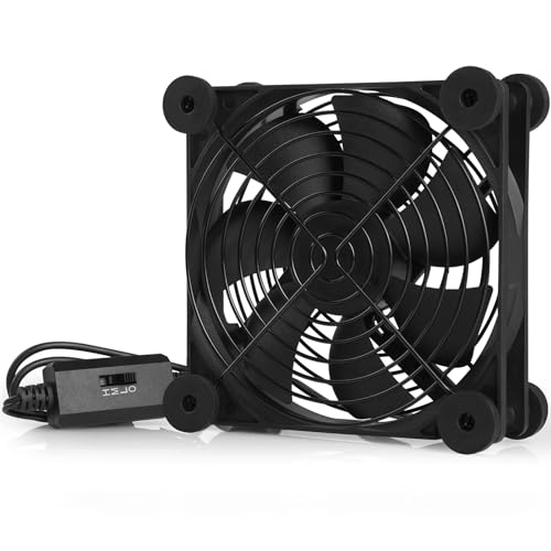 Bigqin USB Ventilator 120mm, Mini Ventilator USB mit 3 Einstellbare Geschwindigkeiten, 5V Gehäuselüfter für Büro von Bigqin