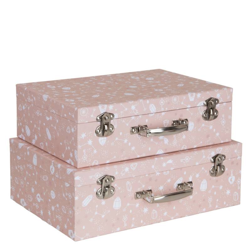 Bigso Box Of Sweden Siri Kinder Koffer Kofferset Reisekoffer 2er Set Pink Sky B-Ware von Bigso Box of Sweden
