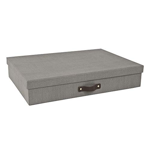 Bigso Box of Sweden SVERKER Dokumentenbox für Unterlagen im A3-Format – Schreibtischablage mit Deckel und Griff – Aufbewahrungsbox aus Faserplatte und Papier in Leinenoptik – grau Bigso Box of Sweden SVERKER Dokumentenbox für Unterlagen im A3-Format – Schreibtischablage mit Deckel und Griff – Aufbewahrungsbox aus Faserplatte und Papier in Leinenoptik – grau von BIGSO BOX OF SWEDEN