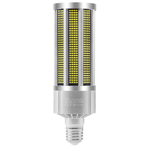 BiiKoon LED-Mais-Glühbirne, 200 W, Entspricht 16.000 Lumen, 5.000 K, Tageslichtweiß, E39-Sockel, Nicht Dimmbar, Deckenventilator, Maisbeleuchtung for Laden, Garage (Color : Cold White, Size : 200w) von BiiKoon