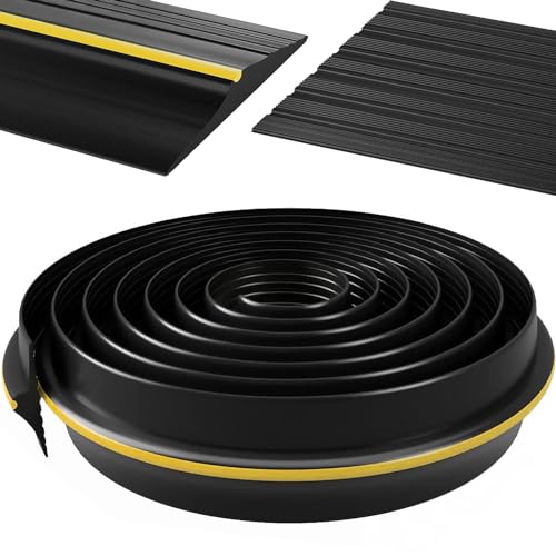 3 m Garagentor-Schwellendichtungsstreifen, flexibler PVC-Gummi, DIY-Bodendichtungsstreifen, Wetterabisolierung, schreckt Insekten und abgefallene Blätter ab (80 mm x 18 mm (3 m)) von Biicoon