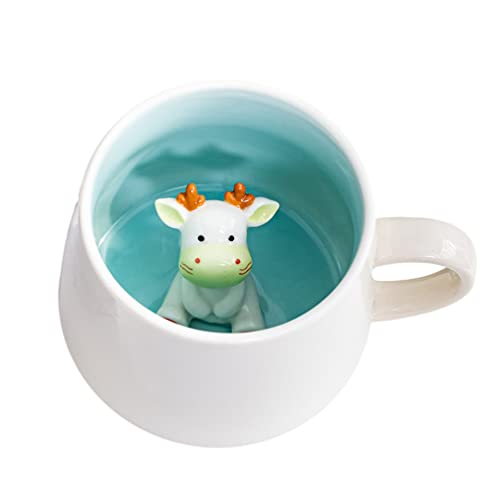3D Tasse mit Loong, 3d Tier Tasse, Tasse aus Keramik 12oz Handgemachte Figur Milch Tasse, Lustige Geschenke für frauen Freunde Kinder Mädchen Frau Geburtstagsgeschenk(Loong) von Biigming