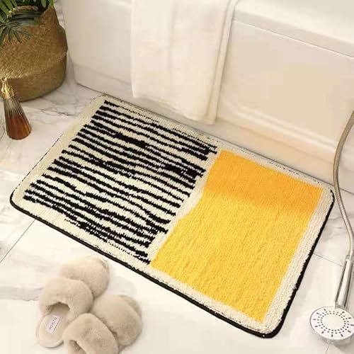 Biitfuu Rechteckig Anti -skeptisch Verdickte Bequeme Waschenteppich für den Eingang, Feuchtigkeitsabsorbierende Teppichvorräte für Hausliebhaber, Weiches Acrylmaterial 40 X 60 cm (40 * 60cm) von Biitfuu