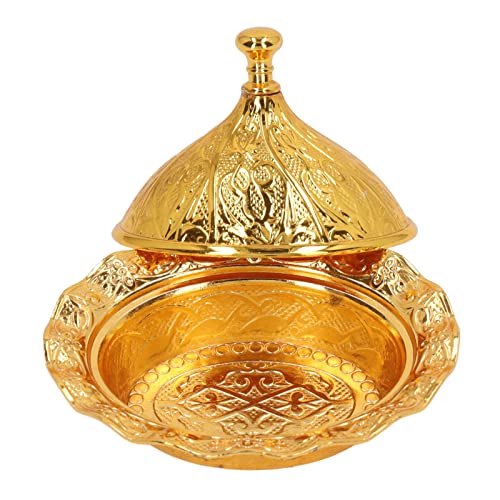 Biitfuu Retro-Gold-Zuckerdose mit Deckel, Exquisite Zinklegierung, Vintage-Dekoration für Zuhause, Party, Hochzeit von Biitfuu