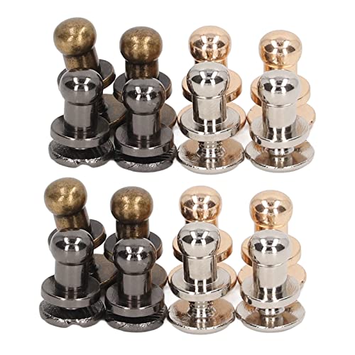 Leathercraft Nieten, 40-Teiliges Set 4 Farbige Ledernieten 7 X 5 Mm Metallnieten FüR Lederhandwerksreparaturen Dekoration von Biitfuu