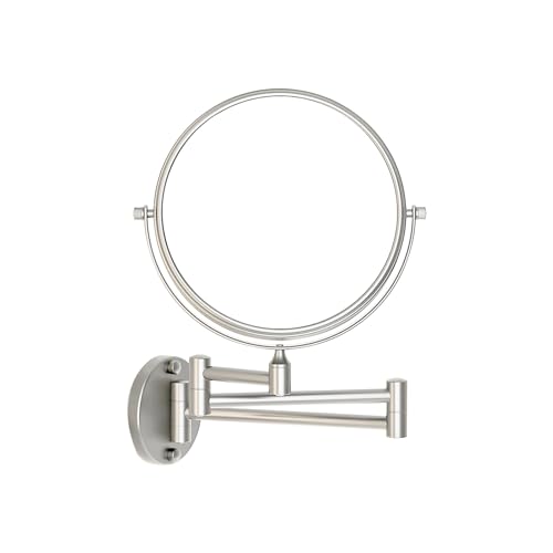BijooT Doppelseitiger 1:3 Kosmetikspiegel Teleskopspiegel 360 ° Drehbar Badezimmer Wandmontage Klappbarer Schönheitsspiegel,Glossy von BijooT