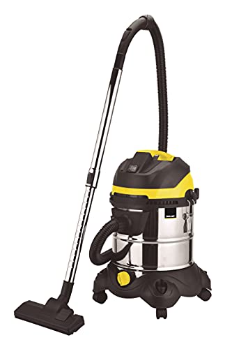 Aspirador Polvo y líquido 1400W con cuba 20litros inoxidable, Schwarz von Dicoal