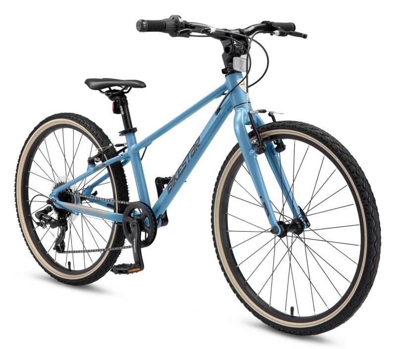 Bikestar Kinderfahrrad Leichtgewicht 9 kg 24 Zoll Aluminium ab 8 Jahre, 8 Gang Shimano RD-M2005 Schaltwerk, Kettenschaltung, Reflektierende Reifen, leichtes Treten, ergonomischer Rahmen von Bikestar