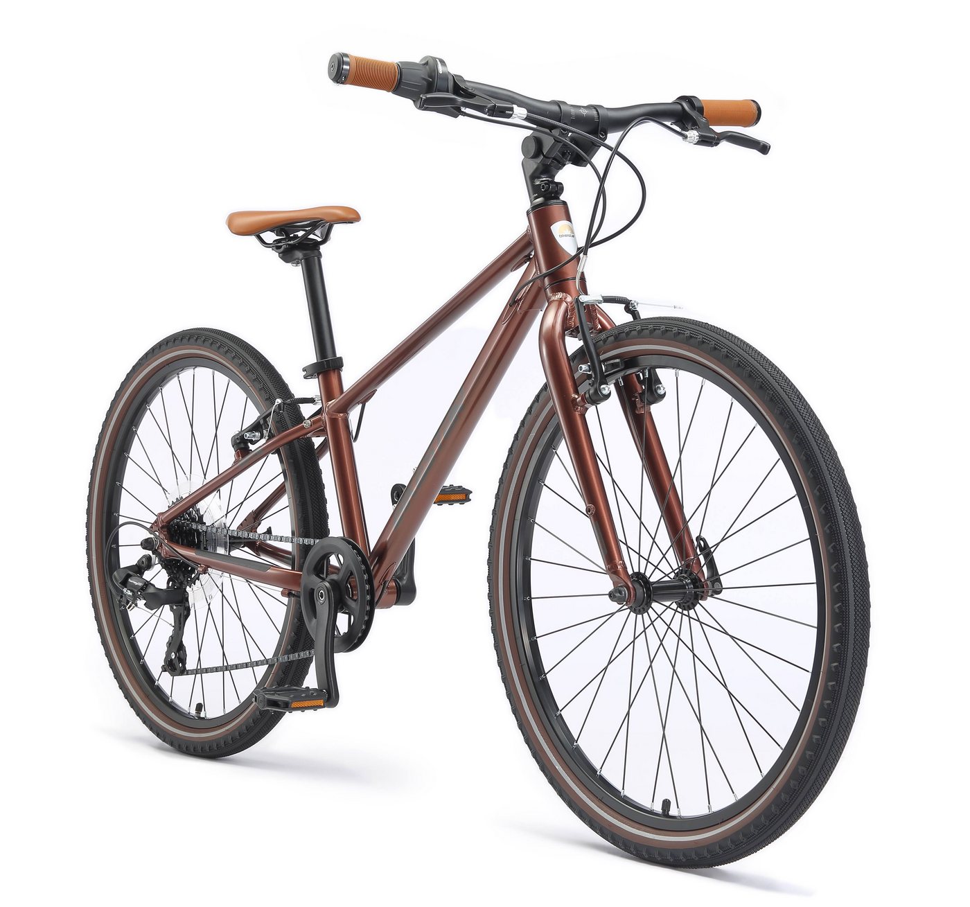 Bikestar Kinderfahrrad Leichtgewicht 9 kg 24 Zoll Aluminium ab 8 Jahre, 8 Gang Shimano RD-M2005 Schaltwerk, Kettenschaltung, Reflektierende Reifen, leichtes Treten, ergonomischer Rahmen von Bikestar