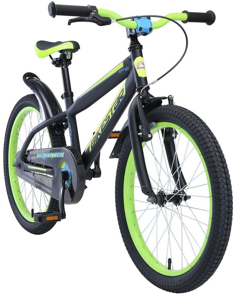 Bikestar Kinderfahrrad Urban Jungle, 20 Zoll, ab 116 cm, 6 - 9 Jahre, Jungen, Mädchen, 1 Gang, Handbremse, Rücktrittbremse, Kettenschutz, Höhenverstellbar von Bikestar